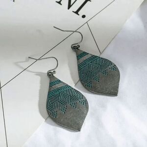 2/$21 Aztec Dangle Teardrop Earrings